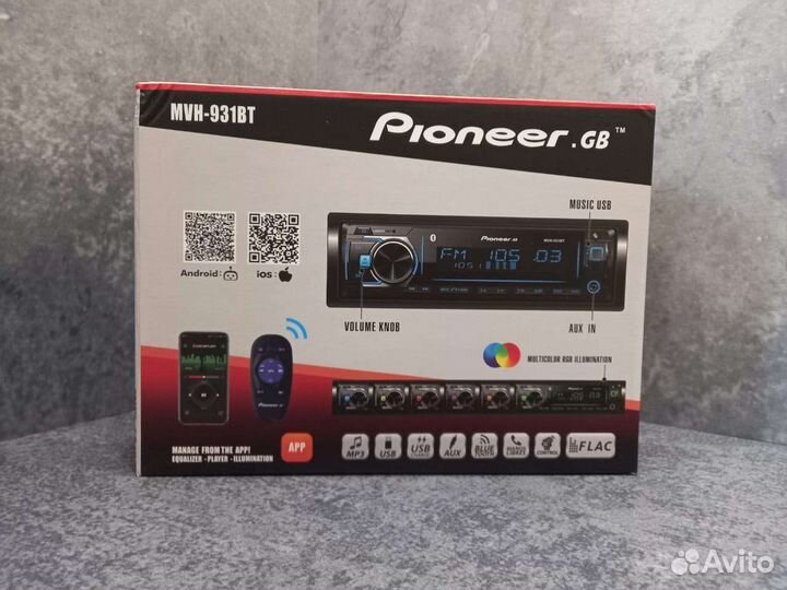Магнитола Pioneer с Bluetooth,Новое