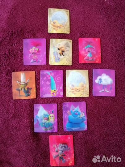 Карточки тролли « Большие Гастроли » 11 шт