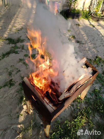 Печь под казан, казан на 22 литра, мангал