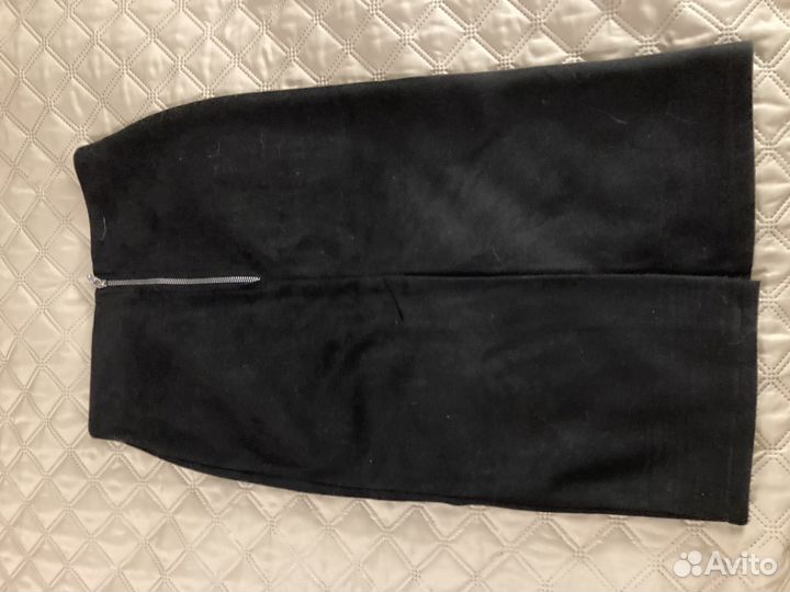 Юбка карандаш из искуственной замши