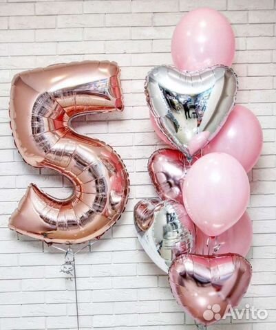 Шары хром, латексные, цифра, Маша и медведь