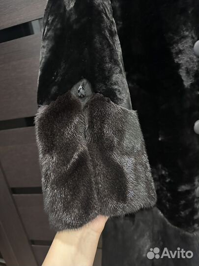 Шуба меховая денская из овчины и норки