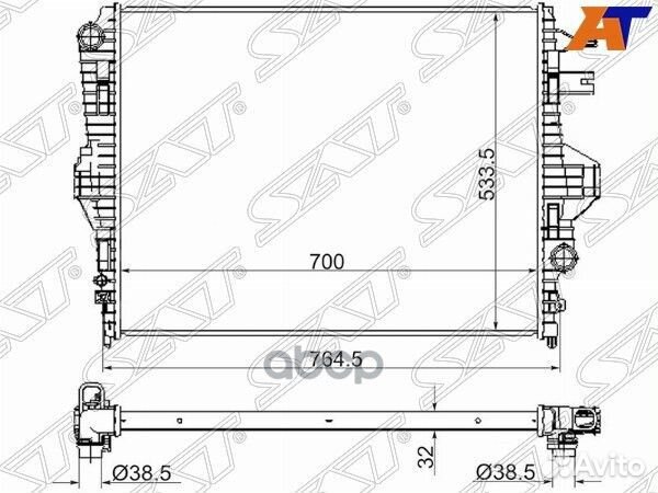 Радиатор Volkswagen Touareg 10-18 / Porsche