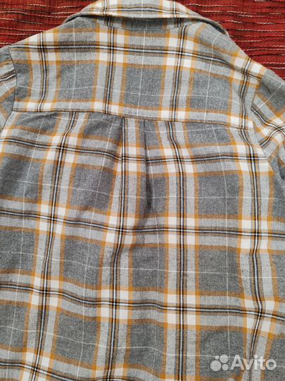 Рубашка в клетку женская 44