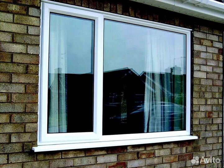 Ремонт окон, стеклопакет Двухкамерный RAL9448