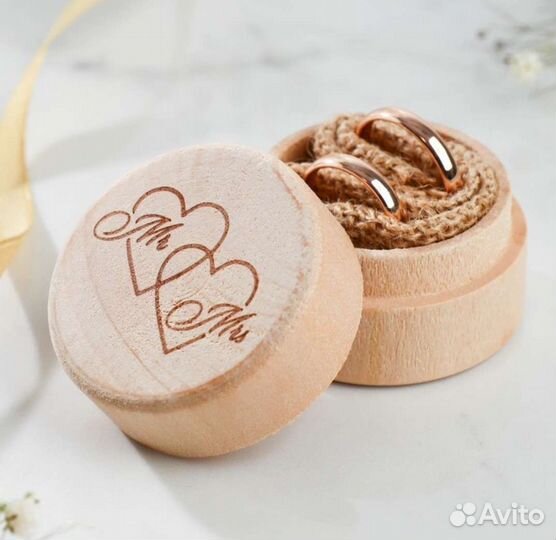 Шкатулка дерево для колец на свадьбу