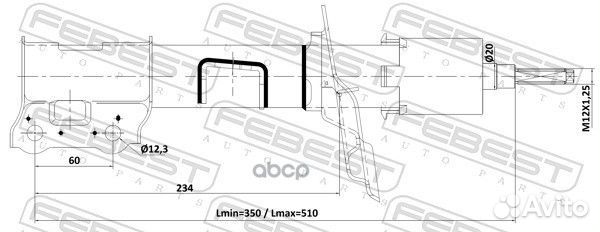 Амортизатор hyundai solaris 14 2014-2017 russia