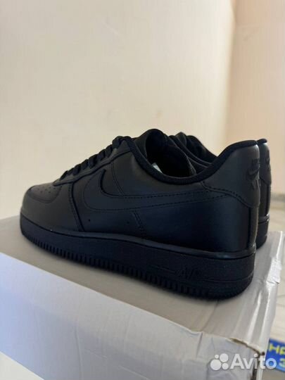 Кроссовки nike air force 1 черные premium