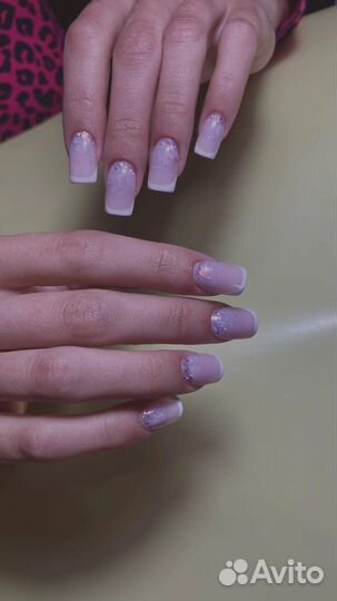 Маникюр + гель-лак, Наращивание ногтей, коррекция