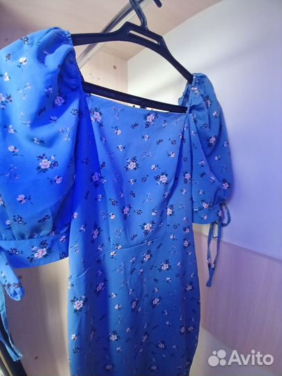Вечернее платье голубое