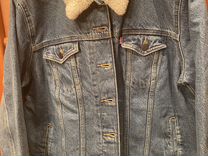 Джинсовая куртка с мехом levis теплая 50-58