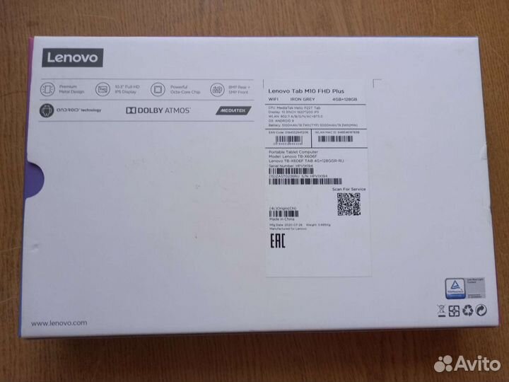 Планшет Lenovo Tab M10 FHD plus