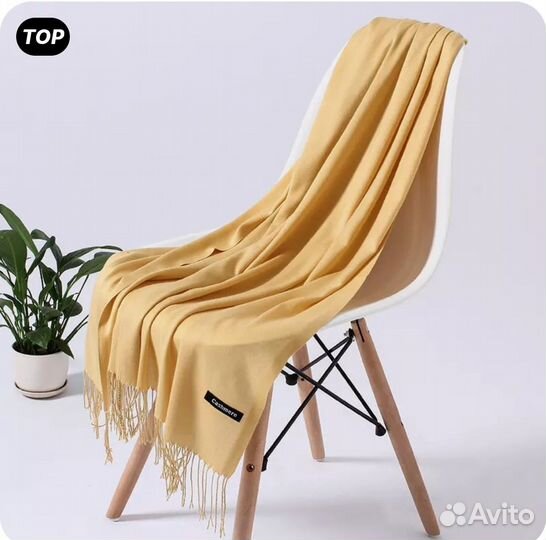 Палантины однотонные кашемир новые