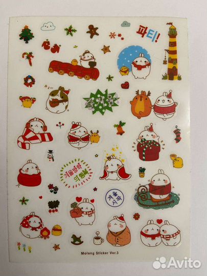 Наклейки 6 листов полупрозрачные