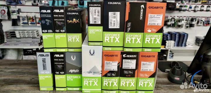 Видеокарты GT/GTX/RTX новые с гарантией