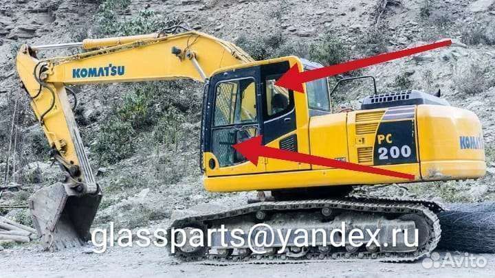 Komatsu 200/300/400-8 стекло лобовое, кузовное