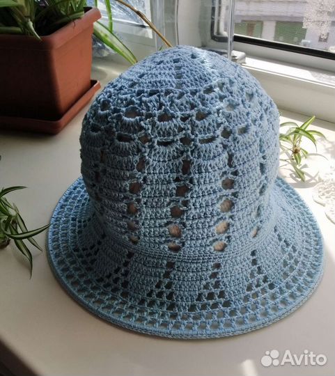 Шляпа женская летняя вязаная крючком