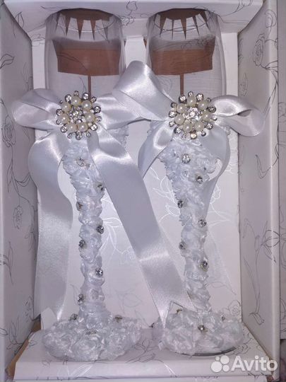 Бокалы свадебные для жениха и невесты