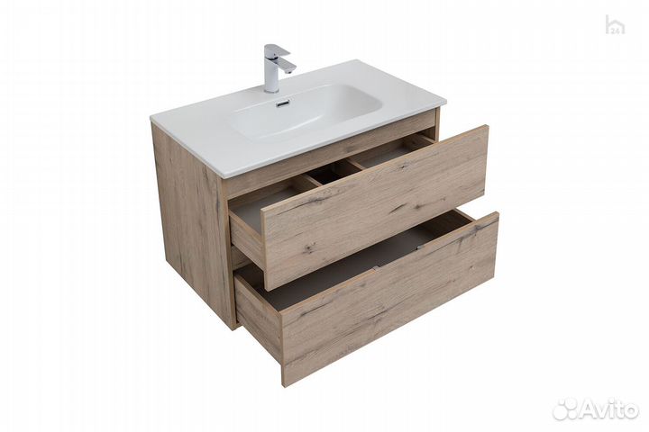 Тумба под раковину для ванной 80 (2 ящика) Алвита