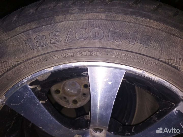 Литые диски r14 с резиной летней