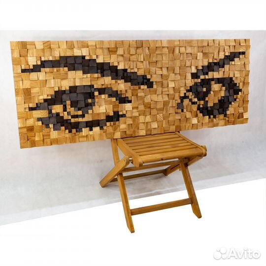 Декоративное панно / Объемная мозаика «Очи чёрные»