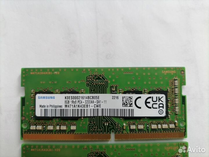 Оперативная память ddr4 8gb samsung