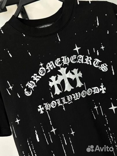 Chrome Hearts футболка удлиненная (тренд 2024 )