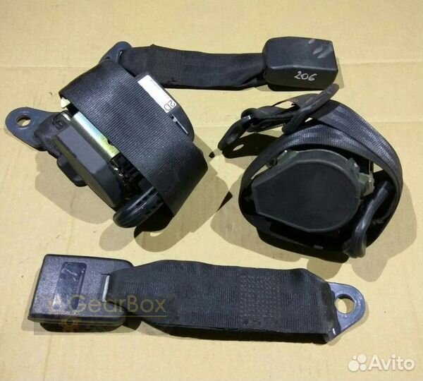 Ремень безопасности задний левый и правый Пежо 206