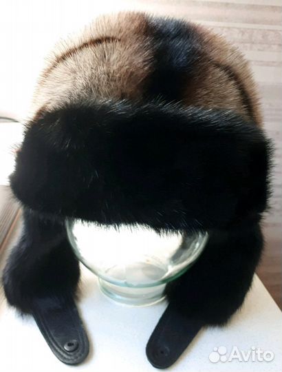 Шапка-шлем норковый