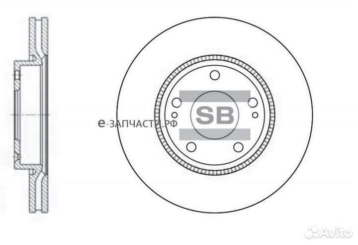 Sangsin brake SD1048 Торм.диск пер.вент.280x26 5 о