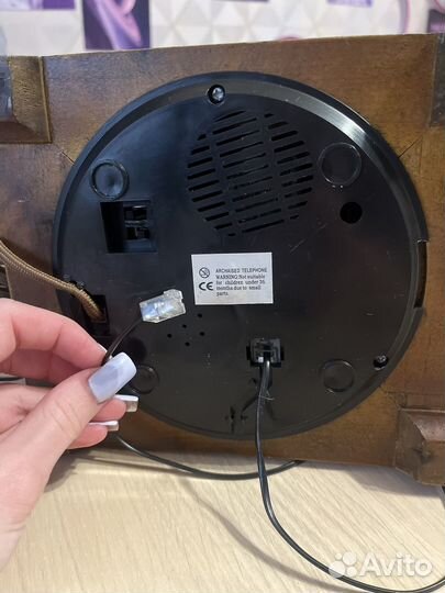 Телефон старинный проводной, стационарный