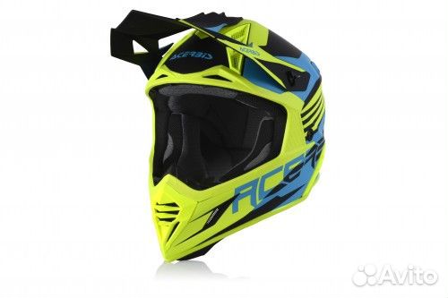Шлем кроссовый Acerbis X-track Light Blue/Fluo