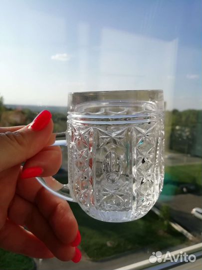 Кружки хрустальные 5 шт. Новые