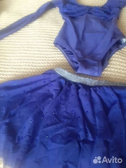 Гимнастический купальник с юбкой 116-122