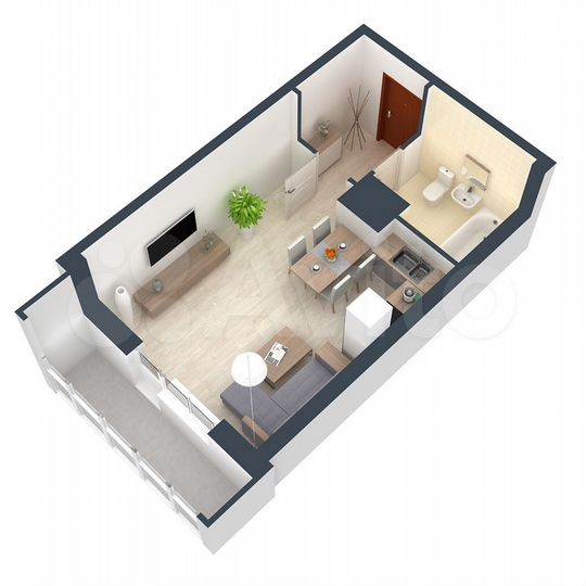 Квартира-студия, 13 м², 1/9 эт.