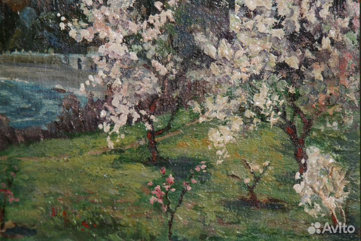 Картина Весна в Крыму. Строганова Л.П. 1995г