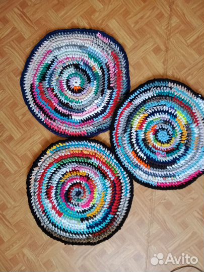 Коврики круглые вязанные