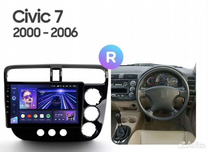Штатная Магнитола Honda civic 4d android teyes