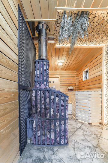 Баня на дровах с чаном