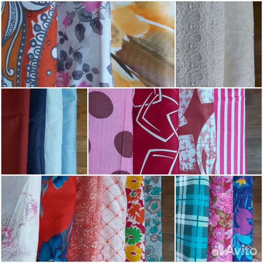 Ткань фланель, ситец, шелк, кружево СССР