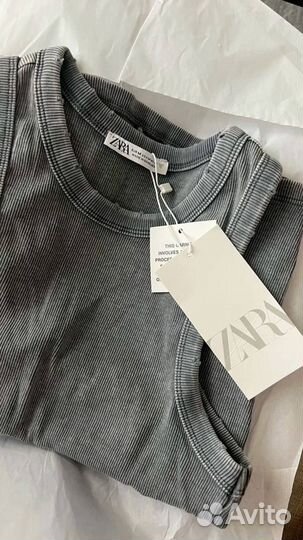 Платье в рубчик zara