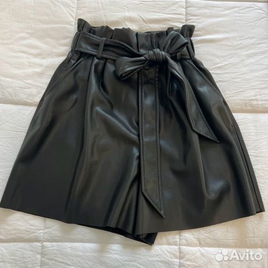 Шорты кожаные Zara xs
