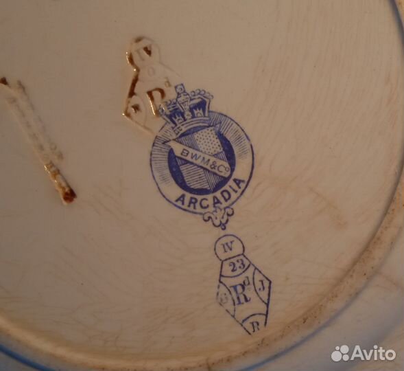 Тарелка BWM & Co portland Фарфор Англия 19 век