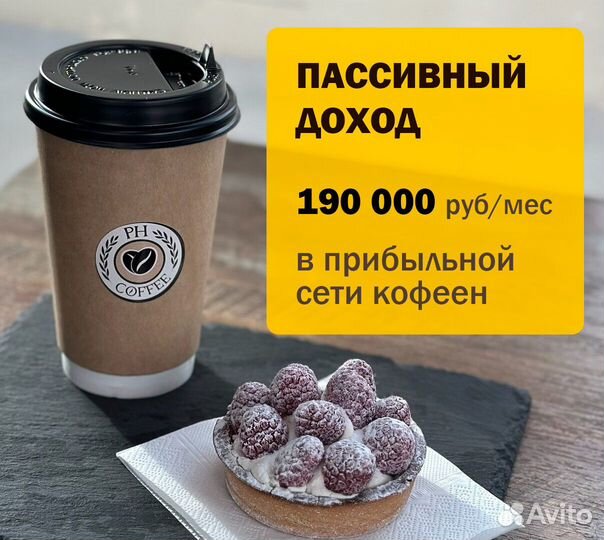 Готовый бизнес Кофейня Прибыль 190 тр/мес Гарантия