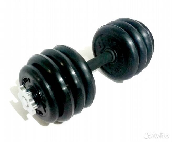 Гантель разборная обрезиненная 19,5кг titan Barbel