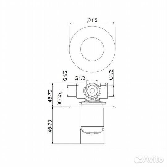 Смеситель для душа встраиваемый Webert ONE-B