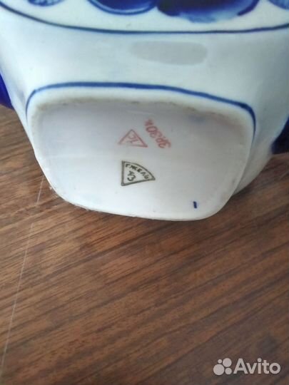 Чайник заварочный фарфоровый СССР гжель