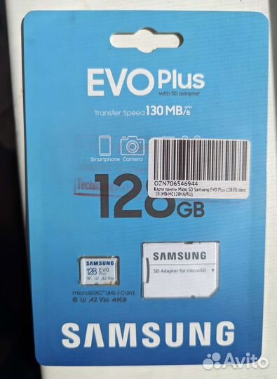 Карта памяти Samsung evo plus Micro sd 128 gb