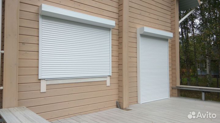 Рольставни белые на окна