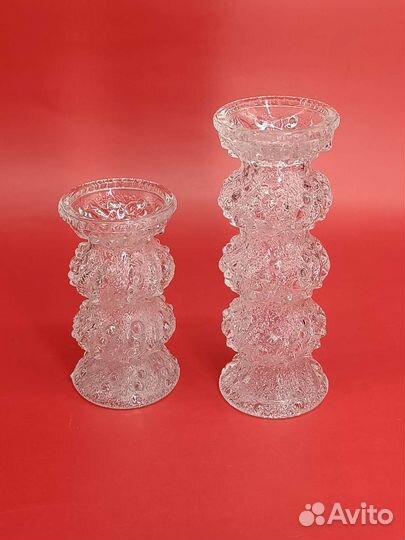 Подсвечники парные Oberglas. Австрия. 60-е гг